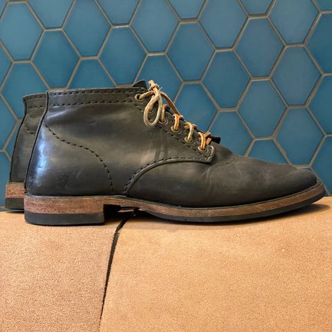 View photo of Self-Made Service Boot in Horween Black Nantucket