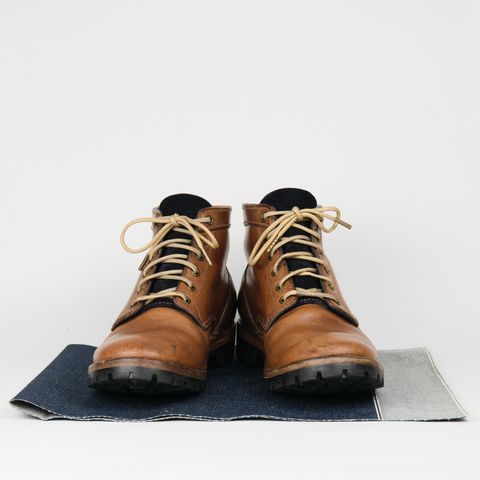 View photo of BHHB Baller Collar Standard in Horween Natural Chromexcel