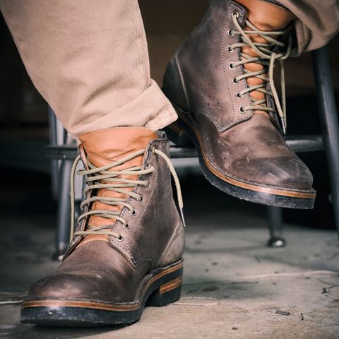 BHHB 7 Hole Standard in Horween Steel Predator & Horween Toasted Tan Dublin