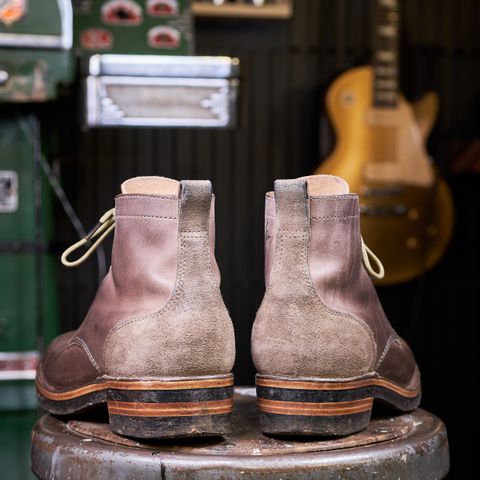 View photo of BHHB 7 Hole Standard in Horween Steel Predator & Horween Toasted Tan Dublin