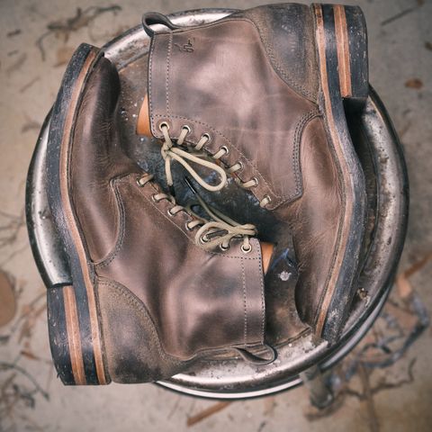 BHHB 7 Hole Standard in Horween Steel Predator & Horween Toasted Tan Dublin