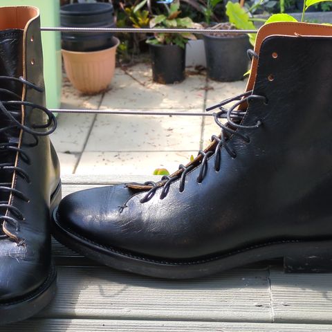 Briselblack The Buck Wholecut Lace to Toe in Shinki Black Latigo Teacore Horsehide
