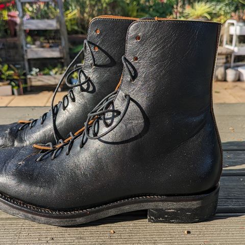 Briselblack The Buck Wholecut Lace to Toe in Shinki Black Latigo Teacore Horsehide
