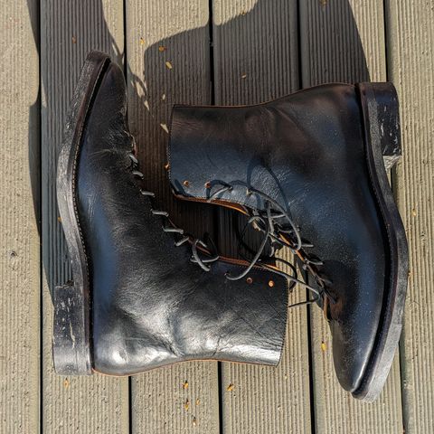 Briselblack The Buck Wholecut Lace to Toe in Shinki Black Latigo Teacore Horsehide