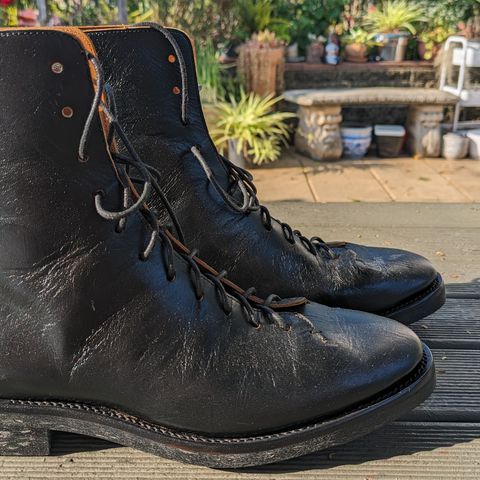 Briselblack The Buck Wholecut Lace to Toe in Shinki Black Latigo Teacore Horsehide