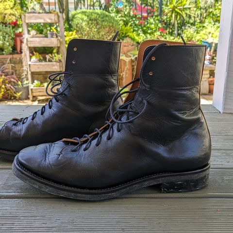 Briselblack The Buck Wholecut Lace to Toe in Shinki Black Latigo Teacore Horsehide
