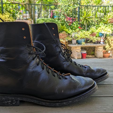 Briselblack The Buck Wholecut Lace to Toe in Shinki Black Latigo Teacore Horsehide