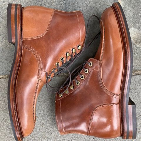 Grant Stone Ottawa Boot in Horween Honey Glazed Shell Cordovan