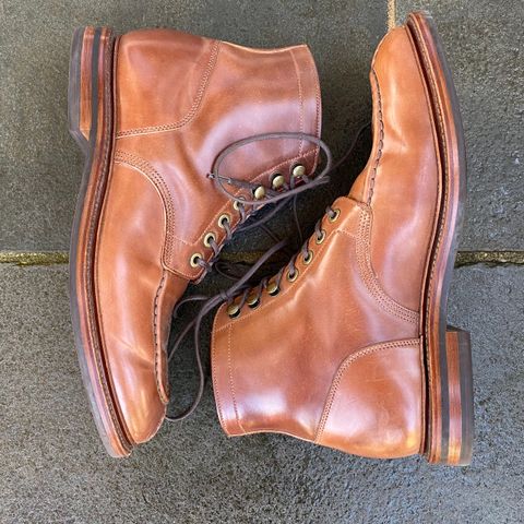 Grant Stone Ottawa Boot in Horween Honey Glazed Shell Cordovan