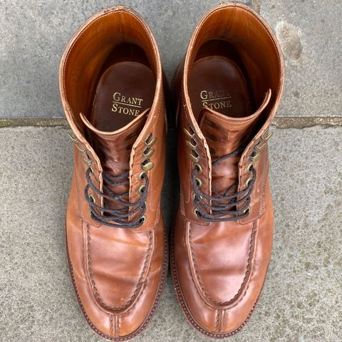 Grant Stone Ottawa Boot in Horween Honey Glazed Shell Cordovan