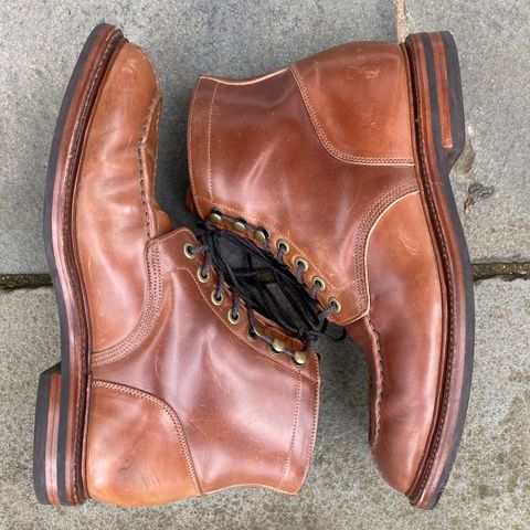 Grant Stone Ottawa Boot in Horween Honey Glazed Shell Cordovan