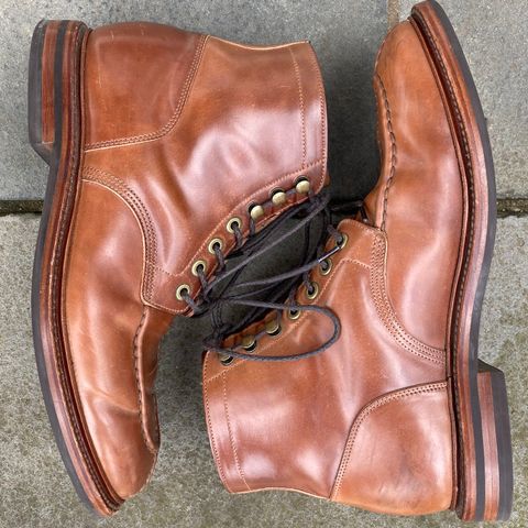 Grant Stone Ottawa Boot in Horween Honey Glazed Shell Cordovan