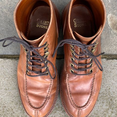 Grant Stone Ottawa Boot in Horween Honey Glazed Shell Cordovan