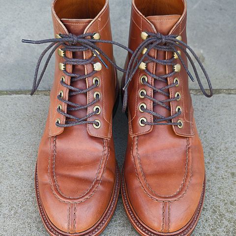 Grant Stone Ottawa Boot in Horween Honey Glazed Shell Cordovan