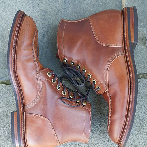 Grant Stone Ottawa Boot in Horween Honey Glazed Shell Cordovan