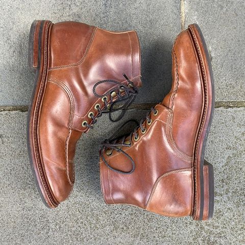 Grant Stone Ottawa Boot in Horween Honey Glazed Shell Cordovan