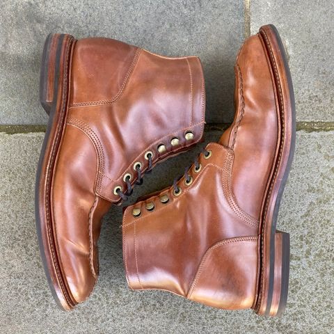 Grant Stone Ottawa Boot in Horween Honey Glazed Shell Cordovan