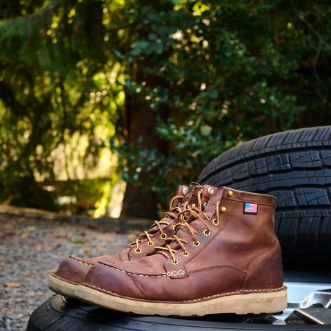 Search result thumbnail of Danner Moc Toe in Light Brown Full Grain