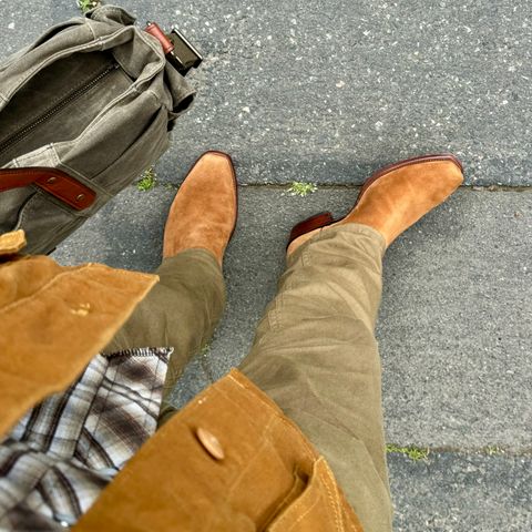 View photo of Tecovas The Warren in Deerskin Roughout