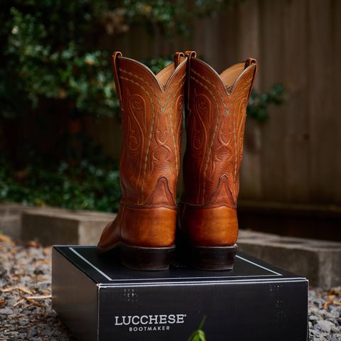 View photo of Lucchese Cowboy Boots in Bison