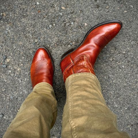 View photo of Lucchese Cowboy Boots in Bison