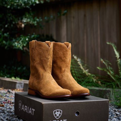 View photo of Ariat Bench Made Clanton in Oiled Tan Roughout