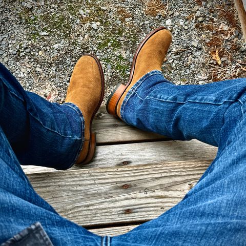 View photo of Ariat Bench Made Clanton in Oiled Tan Roughout