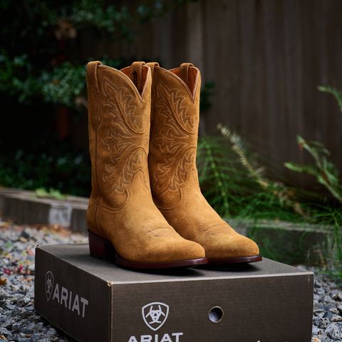 View photo of Ariat Bench Made James in Oiled Tan Roughout