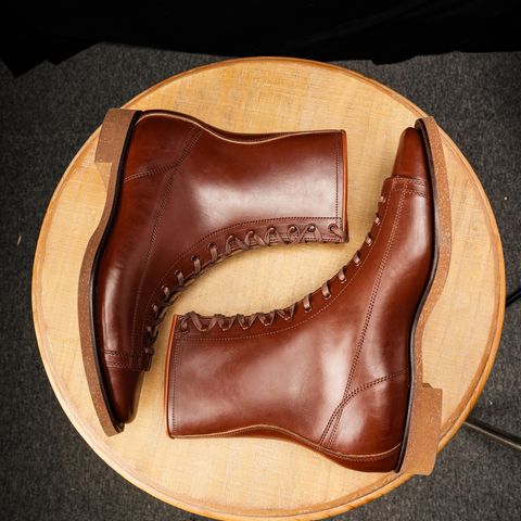 Clinch Gary Boots in Brown-Overdyed Horsebutt