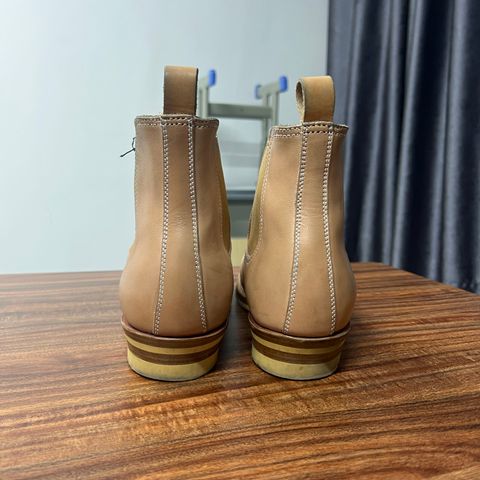 Flame Panda Wholecut Chelsea in Tochigi Natural Cowhide