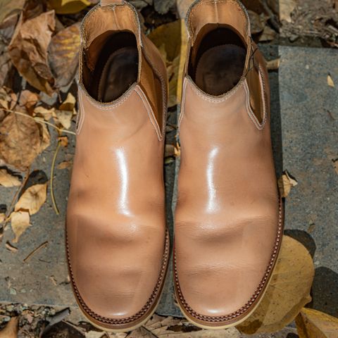 Flame Panda Wholecut Chelsea in Tochigi Natural Cowhide