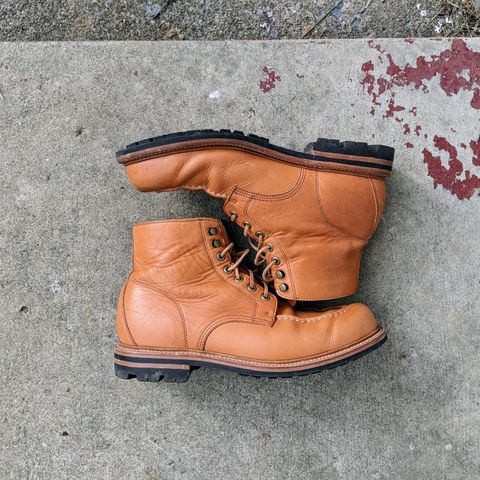 View photo of Grant Stone Brass Boot in Horween Tan Essex