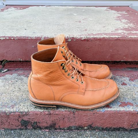 View photo of Grant Stone Brass Boot in Horween Tan Essex