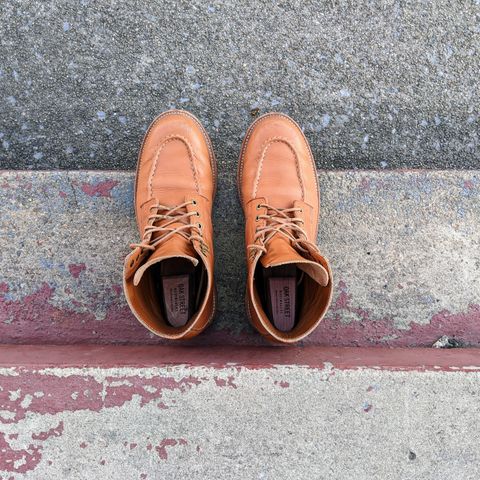 View photo of Grant Stone Brass Boot in Horween Tan Essex