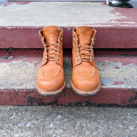 View photo of Grant Stone Brass Boot in Horween Tan Essex