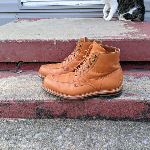 View photo of Grant Stone Brass Boot in Horween Tan Essex