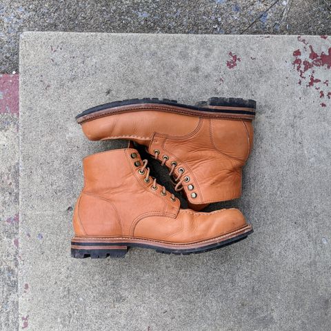 View photo of Grant Stone Brass Boot in Horween Tan Essex