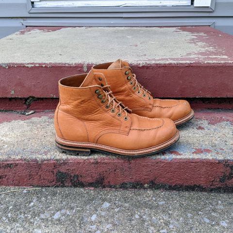 View photo of Grant Stone Brass Boot in Horween Tan Essex