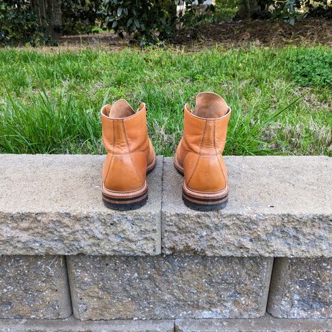 View photo of Grant Stone Brass Boot in Horween Tan Essex