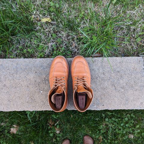 View photo of Grant Stone Brass Boot in Horween Tan Essex