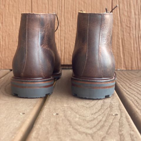 Viberg Wholecut Derby Boot in Horween Rowdy Dachshund