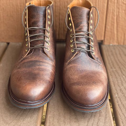 Viberg Wholecut Derby Boot in Horween Rowdy Dachshund