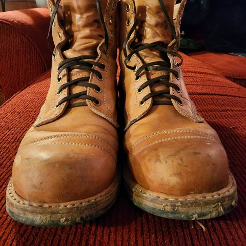 View photo of White's MP-Sherman Toe Cap in Wickett & Craig Natural Veg Tan