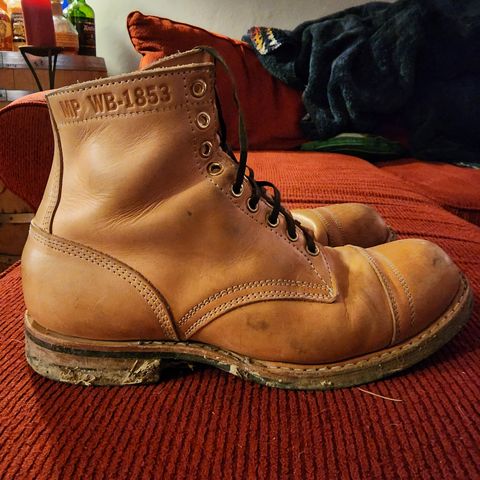 View photo of White's MP-Sherman Toe Cap in Wickett & Craig Natural Veg Tan