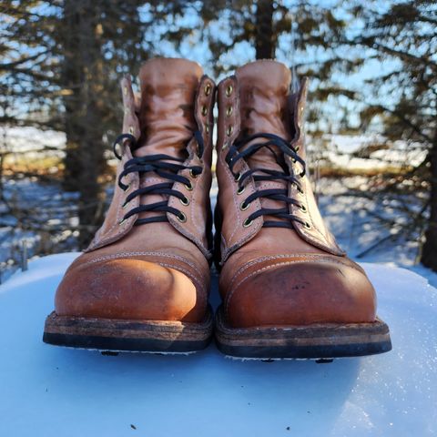 View photo of White's MP-Sherman Toe Cap in Wickett & Craig Natural Veg Tan