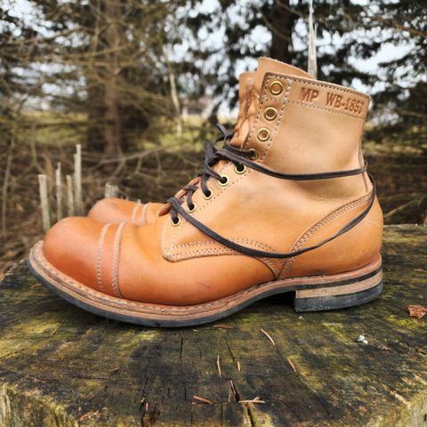 View photo of White's MP-Sherman Toe Cap in Wickett & Craig Natural Veg Tan