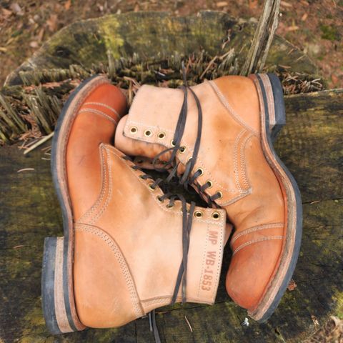 View photo of White's MP-Sherman Toe Cap in Wickett & Craig Natural Veg Tan