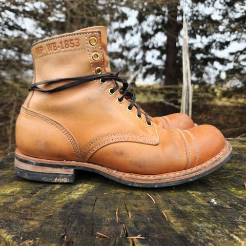 View photo of White's MP-Sherman Toe Cap in Wickett & Craig Natural Veg Tan