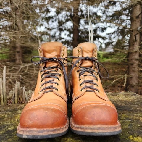 View photo of White's MP-Sherman Toe Cap in Wickett & Craig Natural Veg Tan