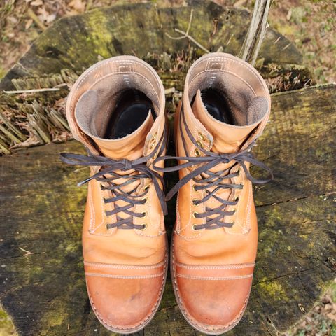 View photo of White's MP-Sherman Toe Cap in Wickett & Craig Natural Veg Tan